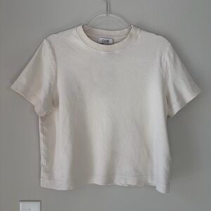 COS Off-White Short Sleeve Tee Shirt